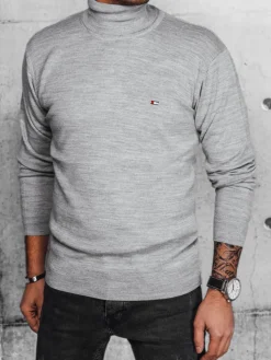 Swetry Męskie>Dstreet Sweter męski szary WX2171