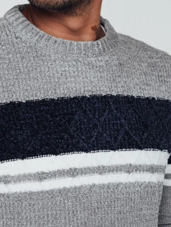 Swetry Męskie>Dstreet Sweter męski szary WX2245