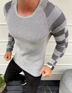 Swetry Męskie>Dstreet Sweter męski wkładany przez głowę ecru WX1636