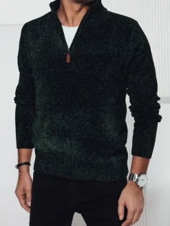 Swetry Męskie>Dstreet Sweter męski zielony WX2239