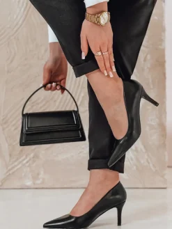 Szpilki>Dstreet Szpilki damskie na średni obcasie FEMILONE czarne ZY0735