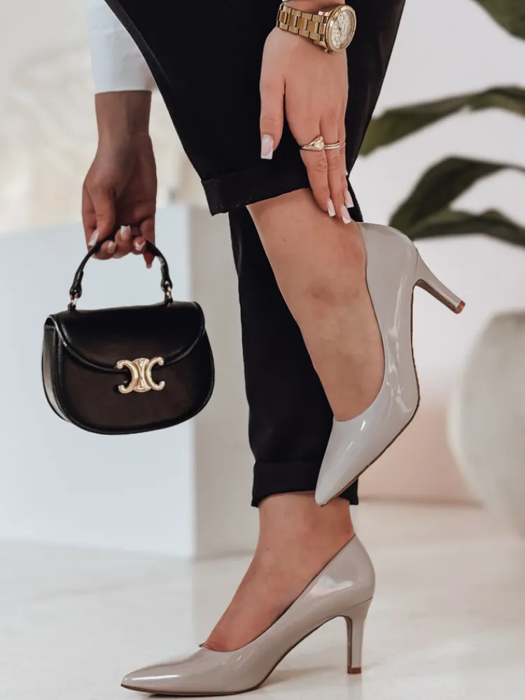 Szpilki>Dstreet Szpilki damskie na wysokim obcasie STILETTU szare ZY0839