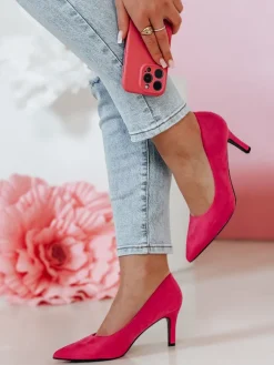 Szpilki>Dstreet Szpilki damskie na wysokim obcasie FEMBELLIA fuksja ZY0737