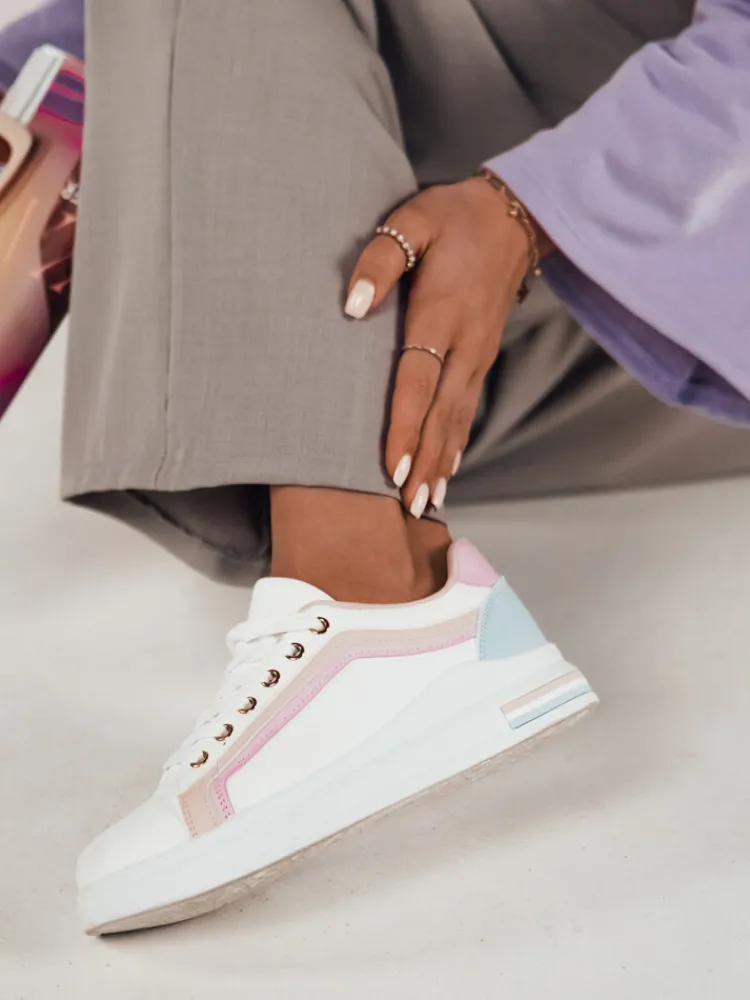 Trampki>Dstreet Trampki damskie ROSAL różowe ZY0466