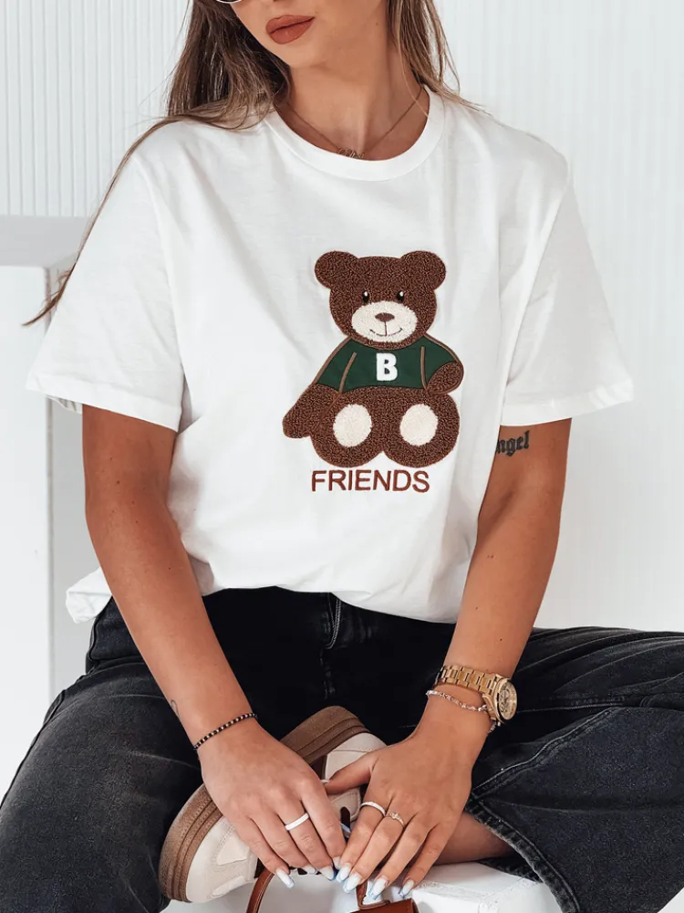 T-Shirty Damskie>Dstreet T-shirt damski BAREN ecru RY2565