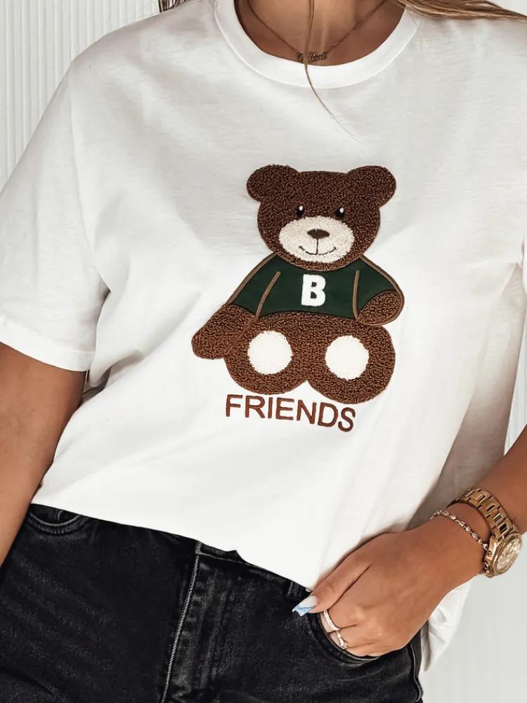 T-Shirty Damskie>Dstreet T-shirt damski BAREN ecru RY2565