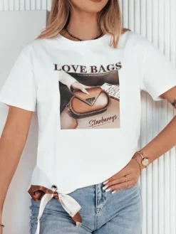 T-Shirty Damskie>Dstreet T-shirt damski LOBAG biały RY2409