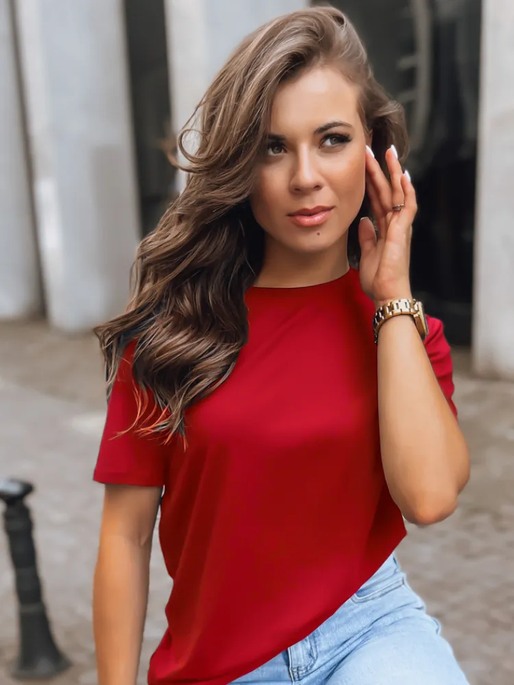 T-Shirty Damskie|Bluzki Damskie>Dstreet T-shirt damski MAYLA czerwony RY2210