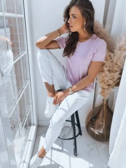 T-Shirty Damskie|Bluzki Damskie>Dstreet T-shirt damski MAYLA fioletowy RY2209