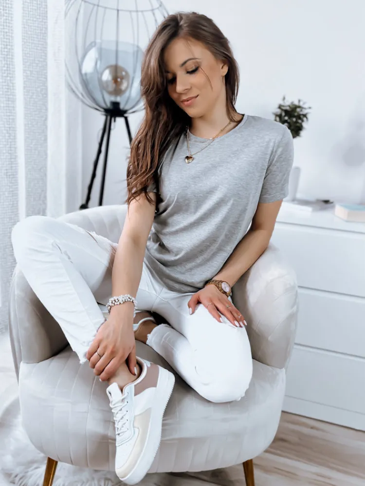 T-Shirty Damskie|Bluzki Damskie>Dstreet T-shirt damski MAYLA jasnoszary RY2122