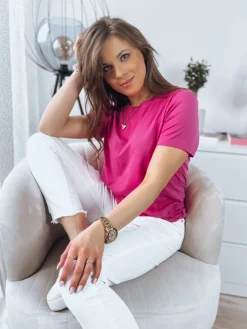 T-Shirty Damskie|Bluzki Damskie>Dstreet T-shirt damski MAYLA różowy RY2119
