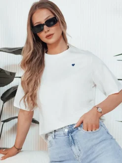 T-Shirty Damskie>Dstreet T-shirt damski MILOV ecru RY2548