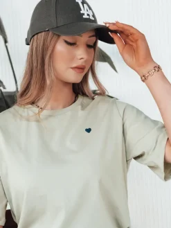 T-Shirty Damskie>Dstreet T-shirt damski MILOV pistacjowy RY2541