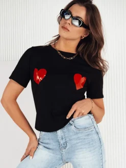 T-Shirty Damskie>Dstreet T-shirt damski PALIS czarny RY2430