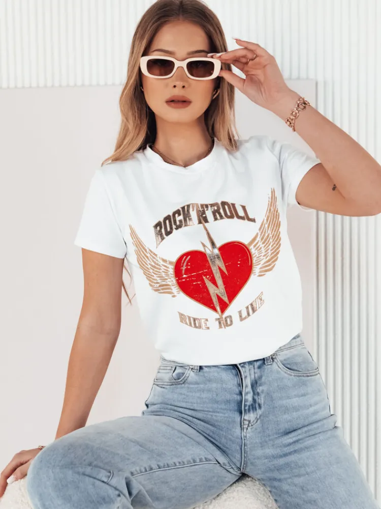 T-Shirty Damskie>Dstreet T-shirt damski SEUR biały RY2427