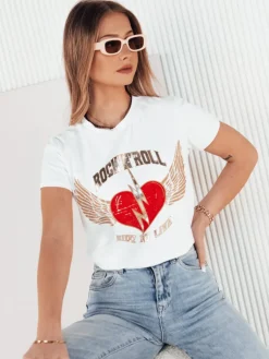 T-Shirty Damskie>Dstreet T-shirt damski SEUR biały RY2427