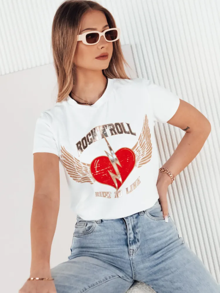 T-Shirty Damskie>Dstreet T-shirt damski SEUR biały RY2427