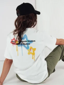 T-Shirty Damskie>Dstreet T-shirt damski STRELLO biały RY2402