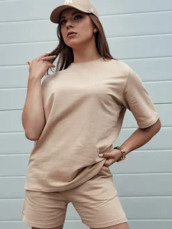 T-Shirty Damskie>Dstreet T-shirt damski SWAN beżowa RY2534