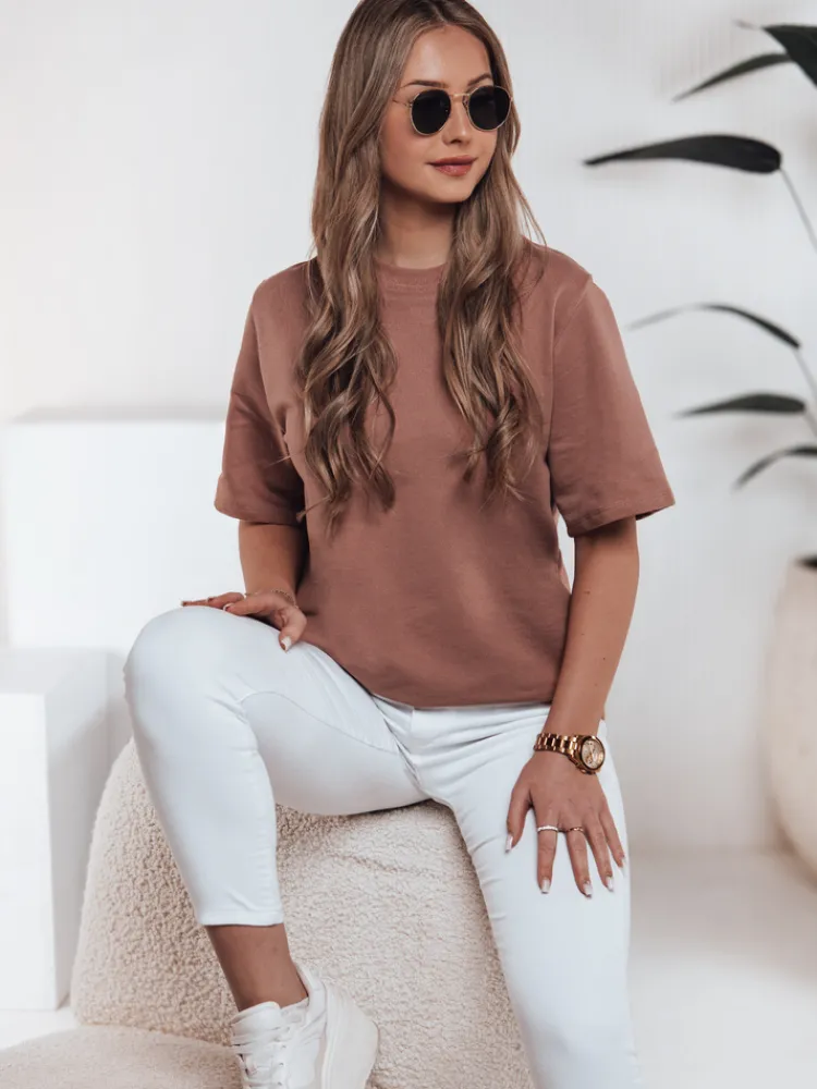 T-Shirty Damskie>Dstreet T-shirt damski SWAN ceglany RY2535