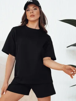 T-Shirty Damskie>Dstreet T-shirt damski SWAN czarna RY2537