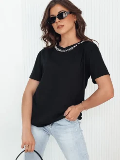 T-Shirty Damskie>Dstreet T-shirt damski UMARUS czarny RY2380