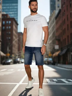 Koszulki Męskie>Dstreet T-shirt męska z nadrukiem biała RX5641