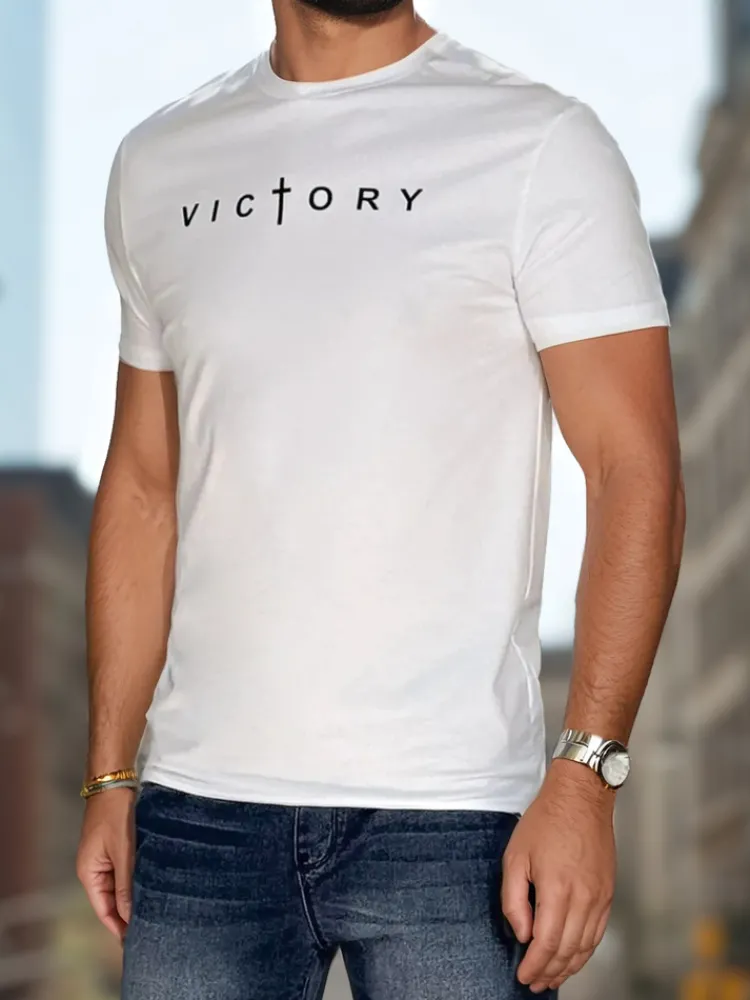 Koszulki Męskie>Dstreet T-shirt męska z nadrukiem biała RX5641