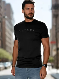 Koszulki Męskie>Dstreet T-shirt męska z nadrukiem czarna RX5642