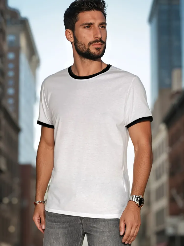 Koszulki Męskie>Dstreet T-shirt męski basic biały RX5662