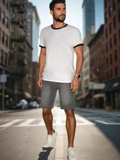 Koszulki Męskie>Dstreet T-shirt męski basic biały RX5662