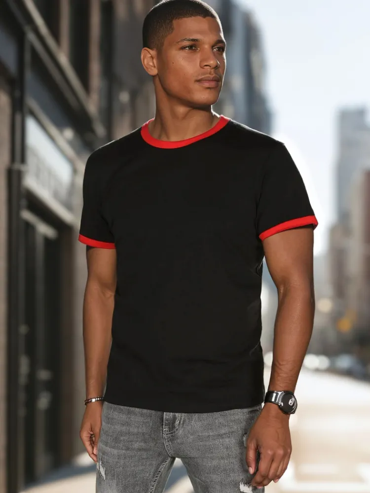 Koszulki Męskie>Dstreet T-shirt męski basic czarny RX5659