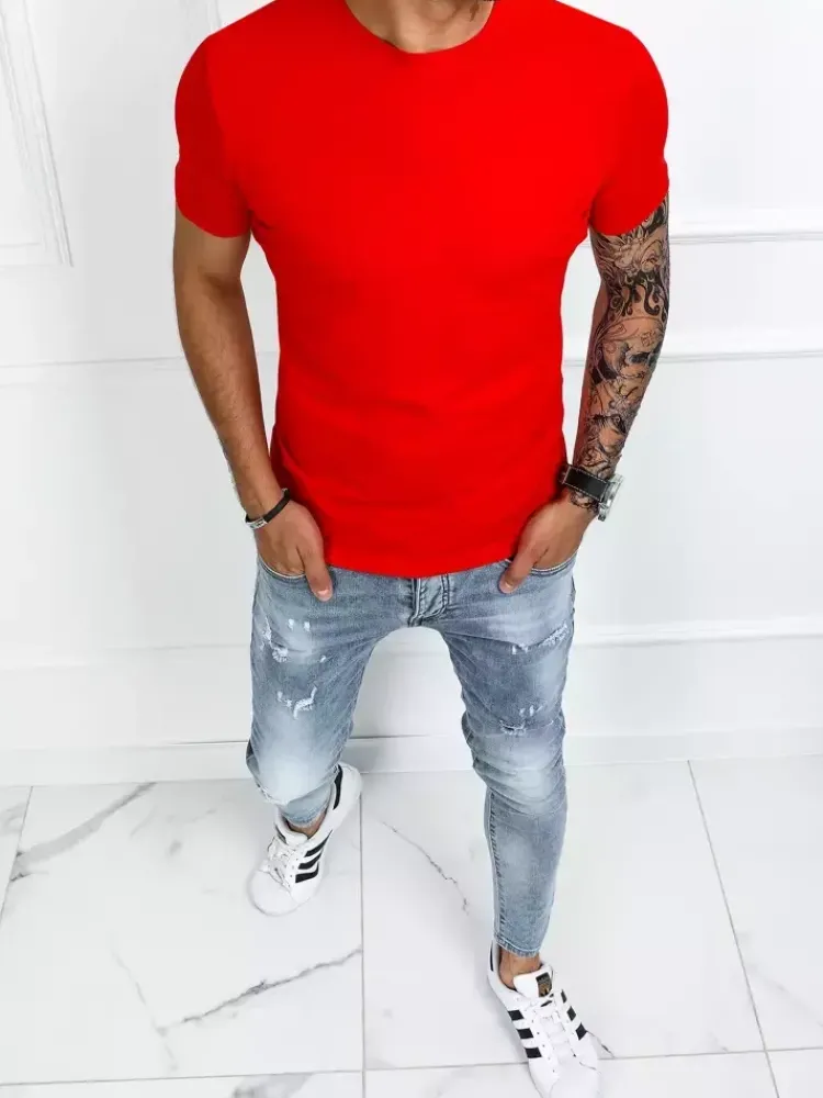 Koszulki Męskie>Dstreet T-shirt męski basic czerwony RX4905