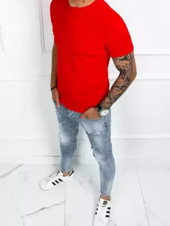 Koszulki Męskie>Dstreet T-shirt męski basic czerwony RX4905