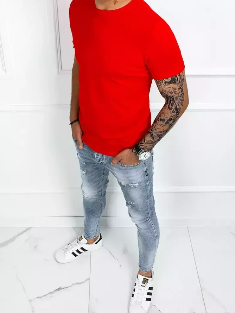 Koszulki Męskie>Dstreet T-shirt męski basic czerwony RX4905