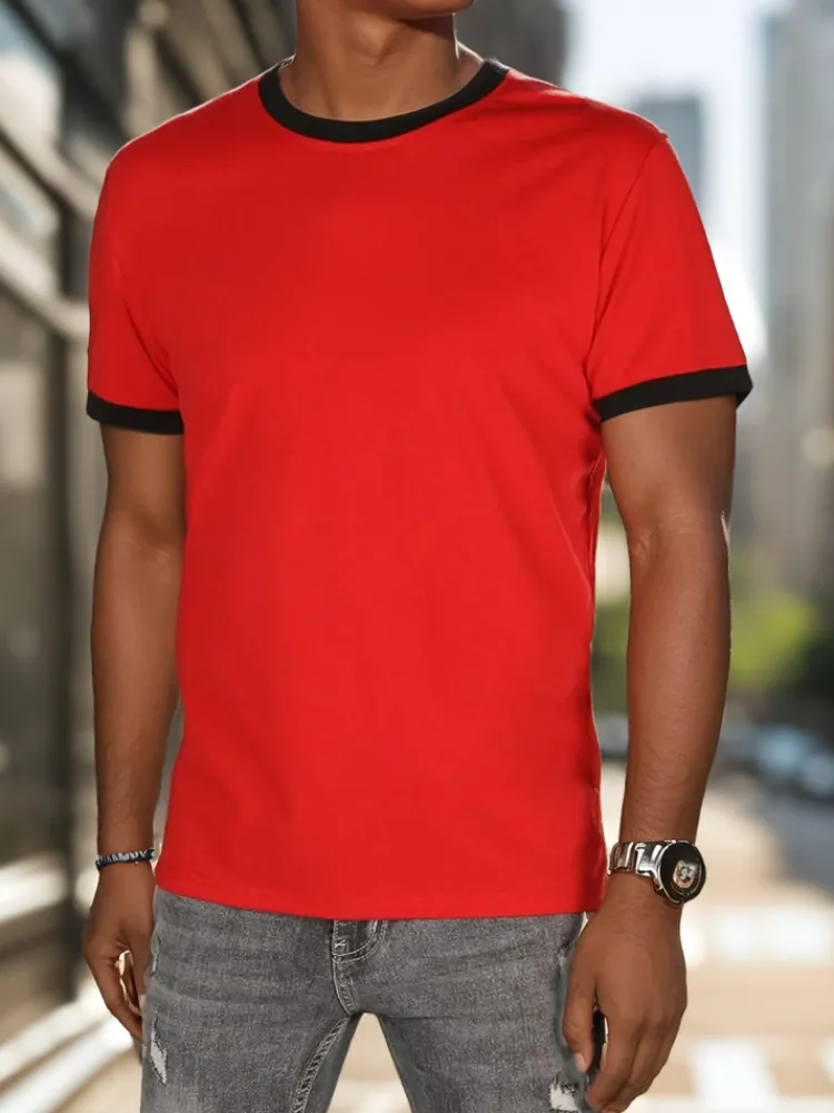 Koszulki Męskie>Dstreet T-shirt męski basic czerwony RX5661