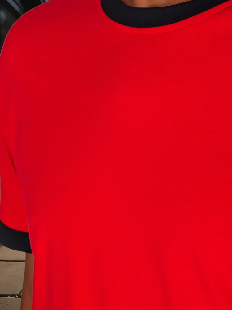 Koszulki Męskie>Dstreet T-shirt męski basic czerwony RX5661