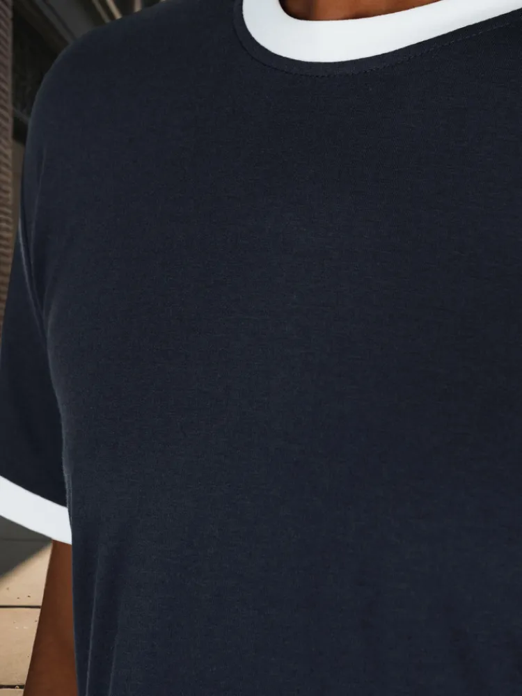 Koszulki Męskie>Dstreet T-shirt męski basic granatowy RX5664