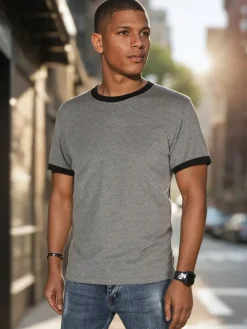 Koszulki Męskie>Dstreet T-shirt męski basic szary RX5663