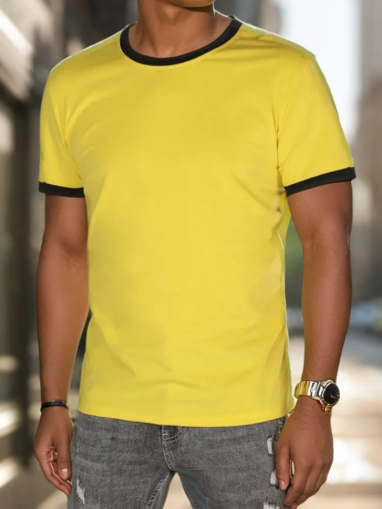 Koszulki Męskie>Dstreet T-shirt męski basic żółty RX5660