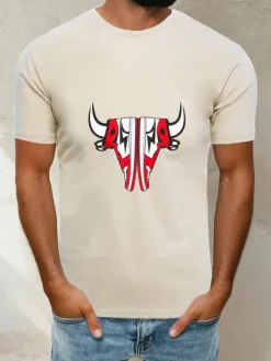 Koszulki Męskie>Dstreet T-shirt męski beżowy RX4932