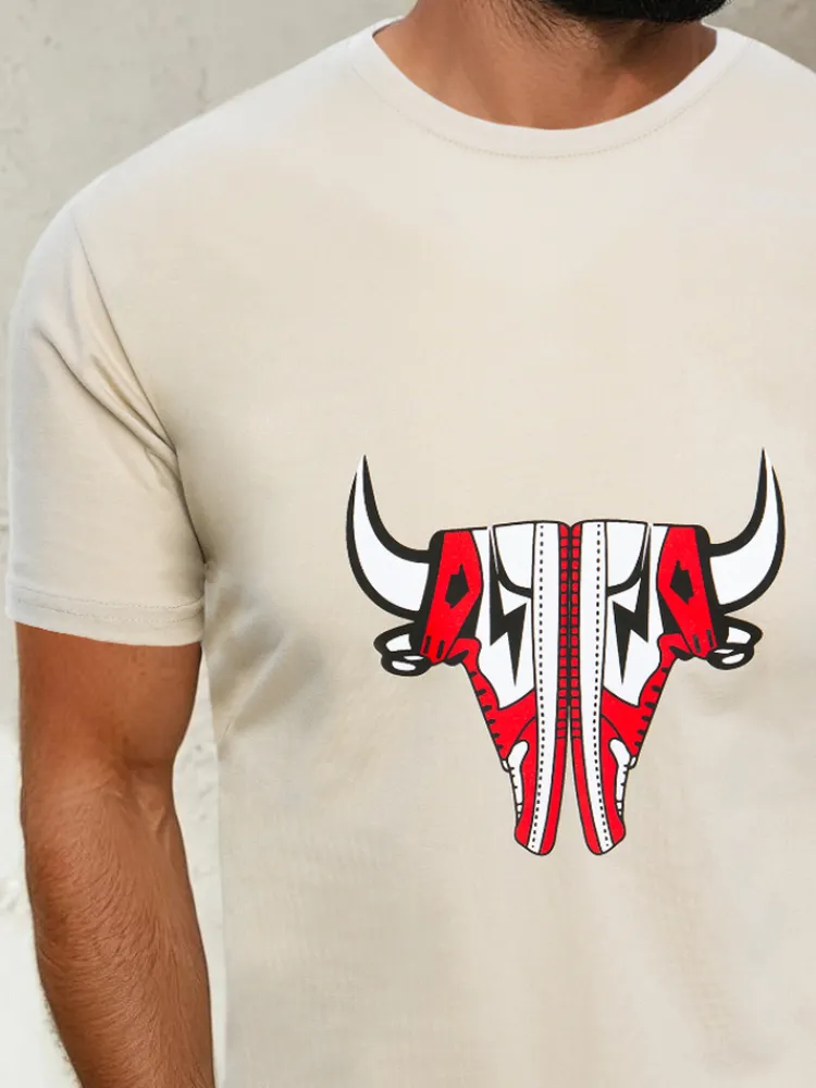 Koszulki Męskie>Dstreet T-shirt męski beżowy RX4932