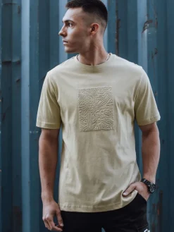 Koszulki Męskie>Dstreet T-shirt męski beżowy RX5518