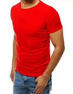 Koszulki Męskie>Dstreet T-shirt męski bez nadruku czerwony RX4189