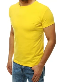Koszulki Męskie>Dstreet T-shirt męski bez nadruku żółty RX4194