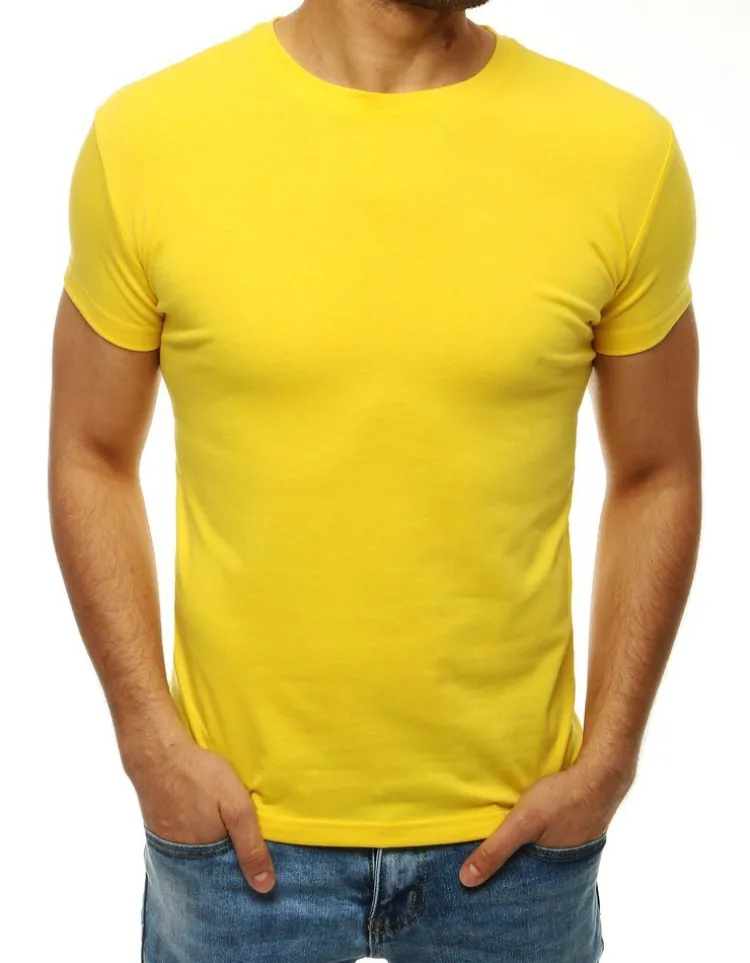 Koszulki Męskie>Dstreet T-shirt męski bez nadruku żółty RX4194