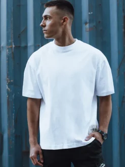 Koszulki Męskie>Dstreet T-shirt męski biały RX5515