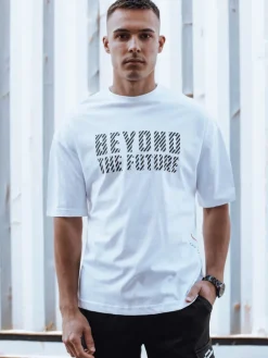 Koszulki Męskie>Dstreet T-shirt męski biały RX5527