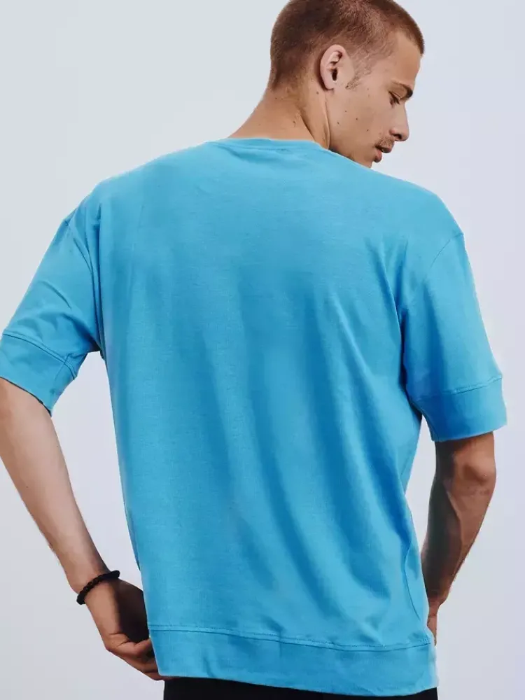 Koszulki Męskie>Dstreet T-shirt męski chabrowy RX4635