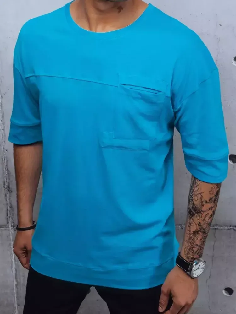 Koszulki Męskie>Dstreet T-shirt męski chabrowy RX4635z